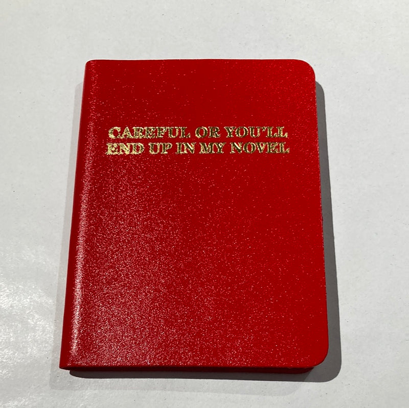 Careful or you'll end up in my next novel Leather bound Journal