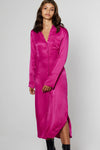Gala Satin Midi Shirt Dress by Aligne