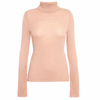 The beautiful pale pink Woolacombe polo neck is made from Ekoalpaca; 100% British Alpaca.  The Alpaca that made this jumper live on a farm in Somerset, no pesticides, no chemicals, just regenerative farming and an emphasis on cruelty free animal husbandry where each alpaca on the farm is loved known to us and looked after like a pet.... not just a fibre producing animal. Producing this jumper creates zero carbon waste as the design studio is based on the farm. 