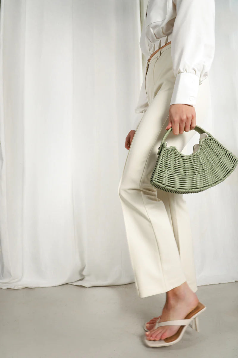 Wicker Wings Mini Fan Sage Handbag