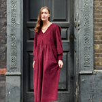 Tilda Burgundy Cord Dress by Minkie Studio