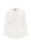 Ivory Blazer-Shirt with a Mohair Weaving by INNNA