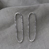 Large Textured Loop Earrings Made From Recycled Silver