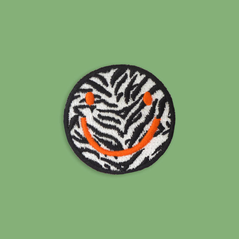 Zebra Smiley Patch by Eleanor Bowmer